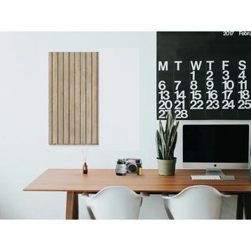 Design Prikbord Lattenwand Eiken 100 x 50 cm beschikbaar voor biedingen
