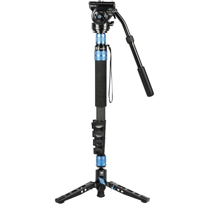 Sirui Monopod P-325FL + VH-10 Head, Audio, Tv en Foto, Fotografie | Statieven en Balhoofden, Ministatief, Nieuw, 175 cm of meer