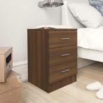 vidaXL Nachtkastje 38x35x56 cm bewerkt hout bruin eikenkleur, Huis en Inrichting, Minder dan 45 cm, Verzenden, Nieuw, 55 tot 70 cm