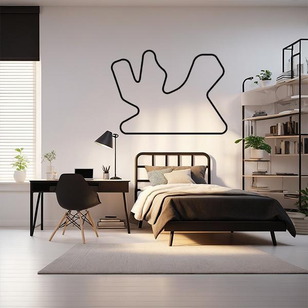 Muursticker Formule 1: Losail International Circuit in Qatar, Hobby en Vrije tijd, Stickers en Plaatjes, Sticker, Nieuw, Verzenden