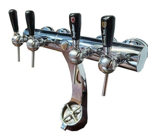 Occasion - 4 kraans tapzuil met spoelkruis, Zakelijke goederen, Horeca | Overige, Verzenden