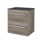 Badmeubelset BWS Salt 60x46cm Met Grepen 2 Lades Met, Ophalen of Verzenden, Nieuw, Chroom, Bad