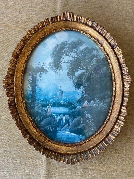 Lijst (9)- houten lijsten met goudkleurige afwerking - Hout, Antiek en Kunst, Curiosa en Brocante