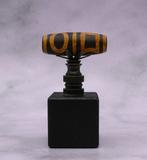 Zeldzame Oude Tibetaanse Agaat Dzi Amulet met Dubbele Hemel