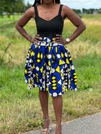 Afrikaanse print midi rok - Blauw / Gele Samakaka, Kleding | Dames, Rokken, Nieuw, Ophalen of Verzenden