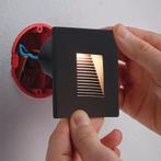 LED trapverlichting 1.5Watt vierkant ZWART doorlus, Huis en Inrichting, Ophalen of Verzenden, Nieuw