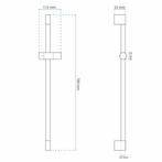 REA Verstelbare glijstang - glans goud - 70 cm - luxe bad..., Doe-het-zelf en Verbouw, Sanitair, Ophalen of Verzenden, Nieuw
