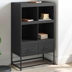 vidaXL buffetkast 68x39x111,5 cm staal zwart, Huis en Inrichting, Kasten | Buffetkasten, Verzenden, 100 tot 150 cm, Nieuw, 50 tot 100 cm
