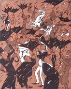 Spotprent over mensen met paraplu die in de lintjesregen..., Verzenden