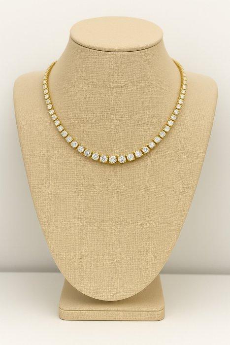Halsketting - 14 karaat Geel goud - 14.50ct. tw. Diamant, Sieraden, Tassen en Uiterlijk, Kettingen