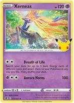 Xerneas Pokémon kaart uit de Celebrations serie, Hobby en Vrije tijd, Verzamelkaartspellen | Pokémon, Nieuw, Foil, Losse kaart