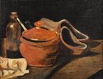 Henk E. Rhebergen (XX) - Stilleven met kookpot en klompen, Antiek en Kunst, Kunst | Schilderijen | Klassiek