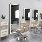 Kaptafel Zilver spiegel met led verlichting kapsalon beauty, Huis en Inrichting, Nieuw, Ophalen of Verzenden, 75 tot 100 cm, 150 tot 200 cm