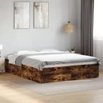 vidaXL Bedframe bewerkt hout gerookt eikenkleurig 160x200 cm, Huis en Inrichting, Slaapkamer | Bedden, Bruin, Verzenden, 200 cm