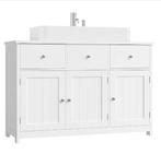 Wastafel onderkast badkamer met lades en deuren 100 cm, Verzenden, Nieuw