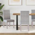 vidaXL Eetkamerstoel 2 pcs Wit gewassen 45 x 54 x 93 cm, Huis en Inrichting, Stoelen, Verzenden, Nieuw, Wit