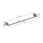 Handdoekstang Hotbath Archie 64 CM Geborsteld Messing PVD, Huis en Inrichting, Badkamer | Badtextiel en Accessoires, Ophalen of Verzenden