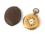 Een 18 krt. geelgouden half hunter zakhorloge, 19e eeuw