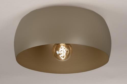 Rietveld Plafondlampen - Taupe - Metaal, Aluminium, Huis en Inrichting, Lampen | Plafondlampen, Verzenden