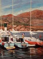 Vicens Emo Llopart (1945–2012) - Tarde luminosa en el puerto, Antiek en Kunst, Kunst | Schilderijen | Klassiek