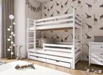 Stapelbed met Lade Luuk - 3-persoons - 90 x 200 - Wit, Kinderen en Baby's, Kinderkamer | Stapelbedden en Hoogslapers, Verzenden