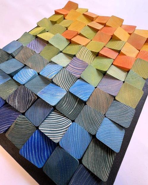 Modern Mozaïek - WoodbyLukas Lukasz Kacprzuk - 2020+ - VITA, Antiek en Kunst, Curiosa en Brocante