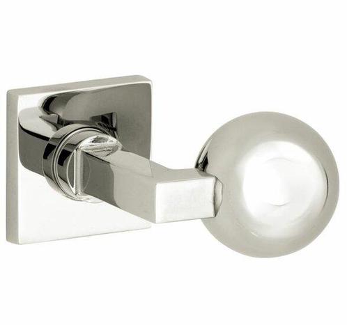 Knopkruk op geveerd rozet verdekt Bauhaus glans nikkel, Doe-het-zelf en Verbouw, Hang- en Sluitwerk, Nieuw, Ophalen of Verzenden