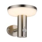 Solar buiten Wandlamp met sensor | rond | 4,4W 3000K, Huis en Inrichting, Lampen | Wandlampen, Ophalen of Verzenden, Nieuw, Metaal