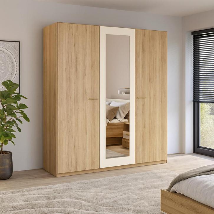 Kledingkast Verdal – 3-Deurs incl. Spiegel, Huis en Inrichting, Kasten | Kledingkasten, Nieuw, Verzenden