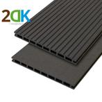 2DK 15 m2 composiet 2,1x25 XXL grey 4 mtr grove ribbel vlak, Tuin en Terras, Terrasdelen en Vlonders, Ophalen of Verzenden, Nieuw