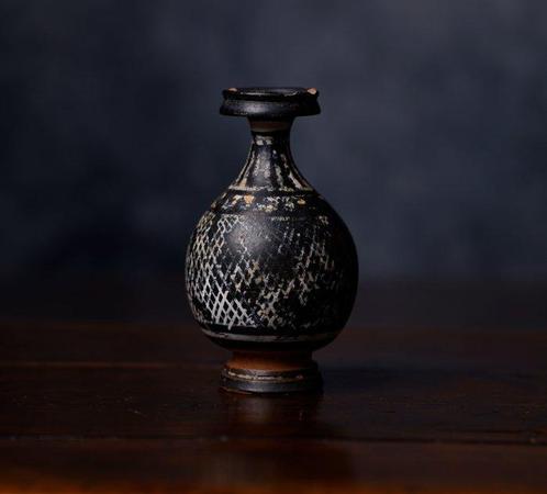 Oud Griekenland, Keramiek keramische pot - 9.5 cm, Verzamelen, Mineralen en Fossielen