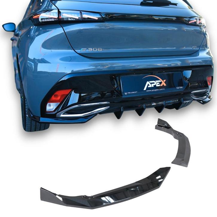 APEX - Diffuser zijsplitter geschikt voor Peugeot 308 GT Mk3, Auto diversen, Tuning en Styling, Ophalen of Verzenden
