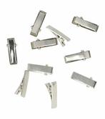Haarspeld Alligator Mini Recht 2cm Zilver 10 Stuks, Verzenden, Nieuw