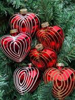 hart met witte en/of gouden decoratie, 12 stuks -, Diversen, Nieuw