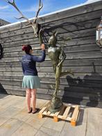 Beeld, XL Bronze Mercury - 187.5 cm - Brons, Antiek en Kunst