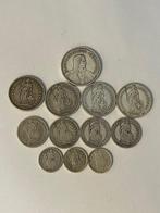 Zwitserland. Lot of 12 coins: 1/2, 1, 2, 5 Francs 1876/1965, Postzegels en Munten, Munten | Europa | Niet-Euromunten