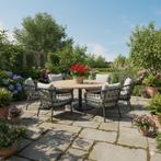 Arezzo low dining loungestoel antraciet rope, Ophalen of Verzenden, Nieuw