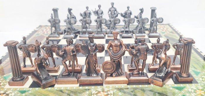 Schaakspel - Helenico-Griego ¡Sin Tablero! - Staal, Antiek en Kunst, Antiek | Speelgoed
