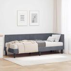 vidaXL Hoekbedframe met matras Donkergrijs 80 x 200 cm, Huis en Inrichting, Verzenden, Nieuw, Grijs, Hout