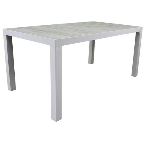 Showroommodel Fresno dining tuintafel 160x90xH74 cm wit, Tuin en Terras, Tuinsets en Loungesets, Nieuw, Ophalen of Verzenden