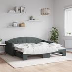 vidaXL Slaapbank met onderschuifbed 90x190 cm stof, 90 cm, Eenpersoons, Verzenden, Nieuw