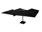 Vierdubbele hangende parasol zwart 4 * 300x300cm, Nieuw
