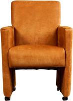 Cognac leren moderne eetkamerfauteuil - Kenia Leer Cognac (c, Nieuw, Landelijk, Leer, Ophalen of Verzenden