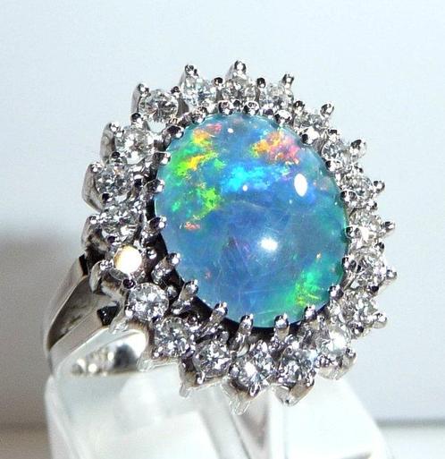 Ring - 14 karaat Witgoud - 4.80ct. tw. Diamant (Natuurlijk), Sieraden, Tassen en Uiterlijk, Ringen