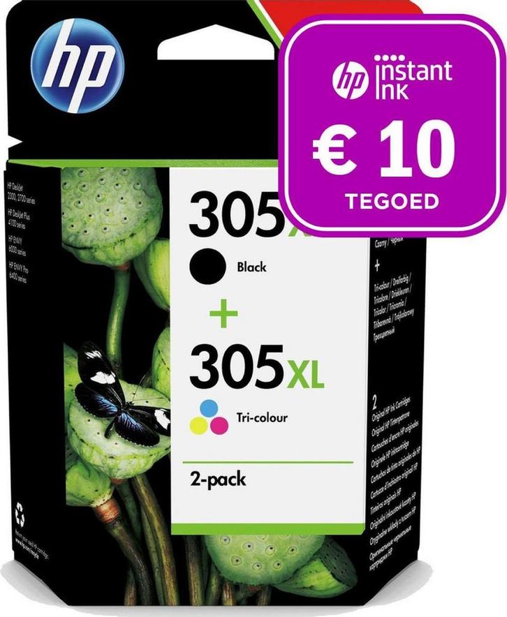 HP 305XL - Inktcartridge kleur & zwart + Instant Ink tegoed, Computers en Software, Printers, Verzenden