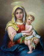 Hans Zatzka (1859-1945) - Madonna with child, Antiek en Kunst