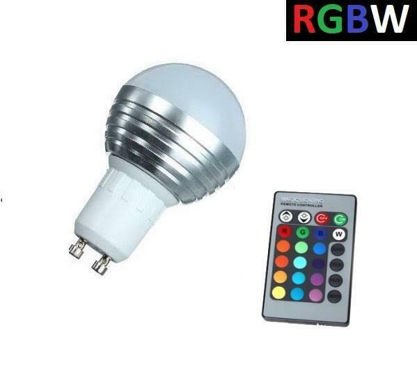 LED Bollamp RGB + Koel Wit - 5 Watt - GU10, Huis en Inrichting, Lampen | Losse lampen, Nieuw, Ophalen of Verzenden