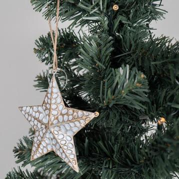 Kerstboomhanger ster wit goud kerstster kerstmis beschikbaar voor biedingen