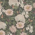 Profhome 394261-GU Bloemen behang floral mat zwart wit 5,33, Huis en Inrichting, Stoffering | Behang, Verzenden