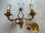 HP - Wandlamp - Brons, Glas - HP bronzen wandlamp